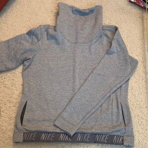 Nike Heather Gray High-Neck Sweatshirt